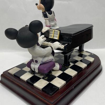 Schmid Disney Mickey and Minnie Piano Lounge Porcelain Music Box Figurine limited edition