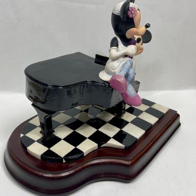 Schmid Disney Mickey and Minnie Piano Lounge Porcelain Music Box Figurine limited edition