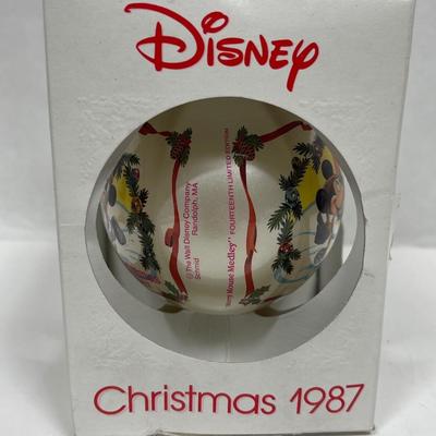 Disney Christmas Ornament: "Merry Mouse Medley" by Schmid from 1987. Mickey Minnie
