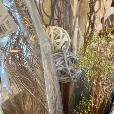 LED birch branch and tall floral