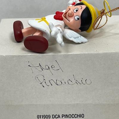 Vintage Disney Christmas Ornament: Angel Halo & Wings Pinocchio Puppet Boy