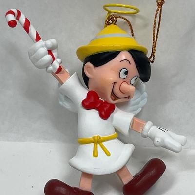 Vintage Disney Christmas Ornament: Angel Halo & Wings Pinocchio Puppet Boy