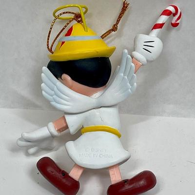 Vintage Disney Christmas Ornament: Angel Halo & Wings Pinocchio Puppet Boy