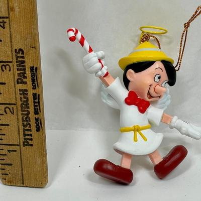 Vintage Disney Christmas Ornament: Angel Halo & Wings Pinocchio Puppet Boy