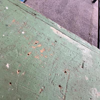 Lot 319 cute green step stool