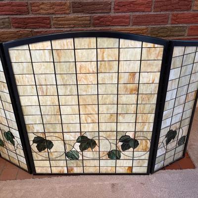 Stain Glass-look Fireplace screen