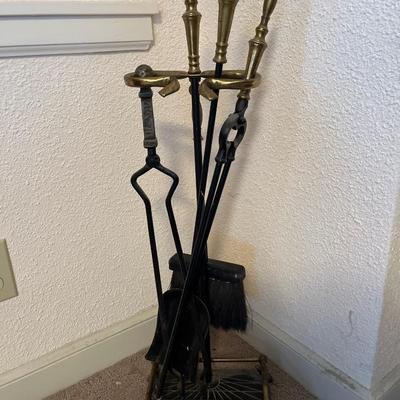 Vintage fireplace set