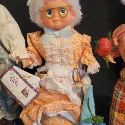 Collection of four dolls