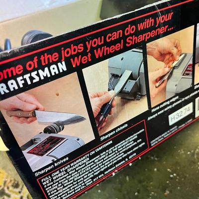 Lot 348 Craftsman wet wheel sharpener & light