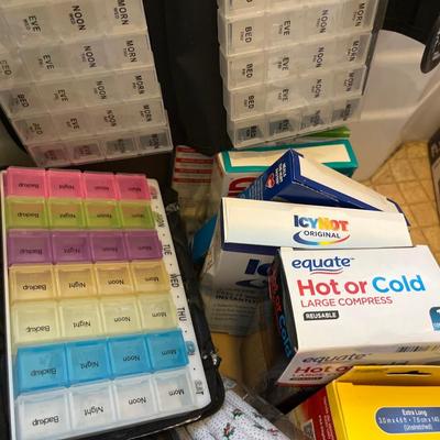 Pill containers, adult, underwear, pads, miscellaneous