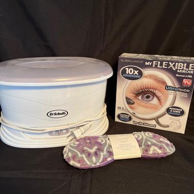 NIB mirror, paraffin wax spa, eye masks