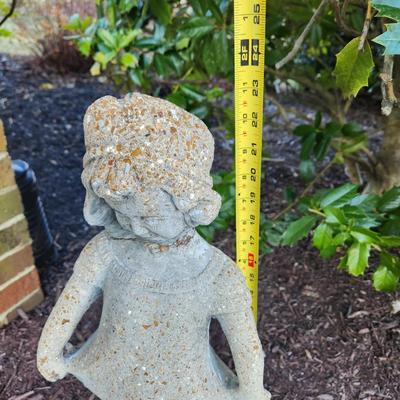 Lot of 3 Pcs Concrete Yard Art Child Mushroom Rabbir