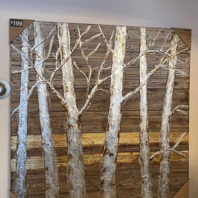 Pier 1 metallic birch trees, wall art