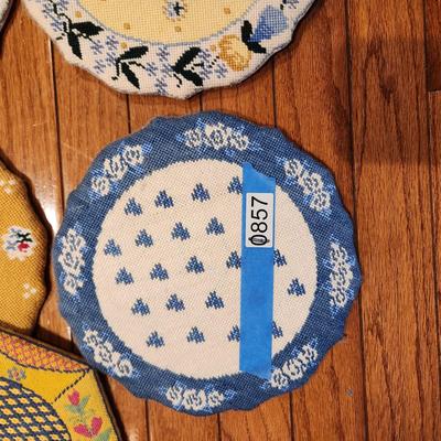 Lot of 8 Needlepoint Decorative Wall hangings