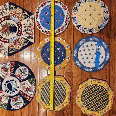 Lot of 8 Needlepoint Decorative Wall hangings