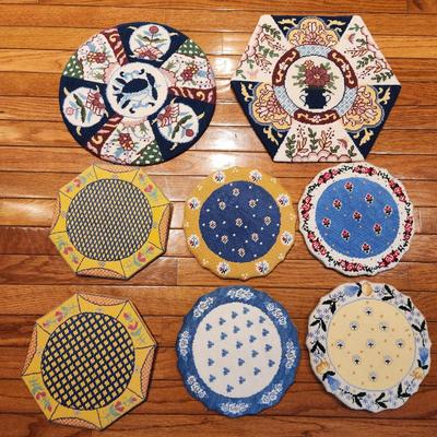 Lot of 8 Needlepoint Decorative Wall hangings