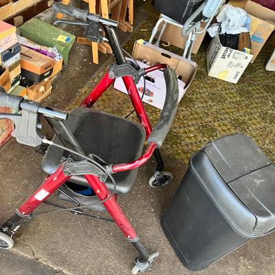 Lot 363 Walker & trash can