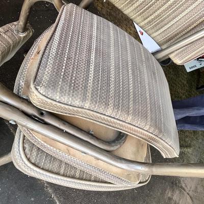 Lot 364 Wood Ironing board & kitchen chairs