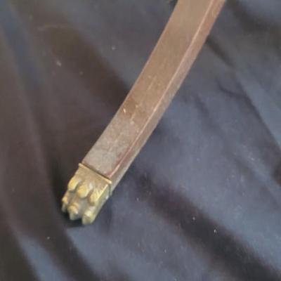 Vintage glass top (removable) wood table