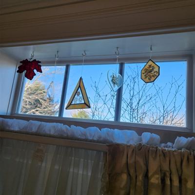 Lot of Window Stained Glass Decor Small and Large pieces