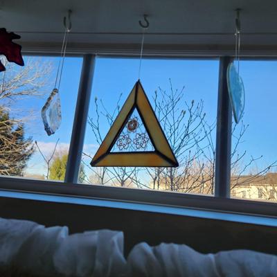 Lot of Window Stained Glass Decor Small and Large pieces