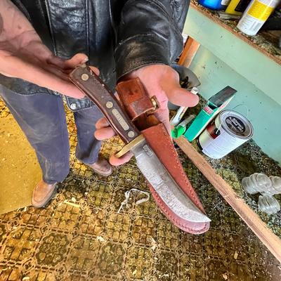 Lot 367 Old Timer knife in sheath