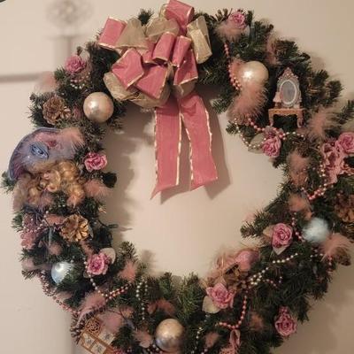 Pink Christmas wreath