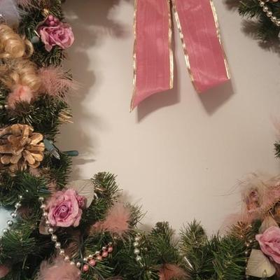 Pink Christmas wreath