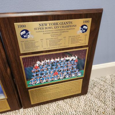 Collection of NFL New York Giants Memorabilia Tervis Cups 1986 1990 team photos & More