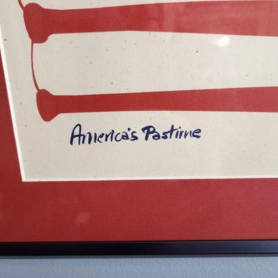 Woody Jackson Signed American Pastime Flag