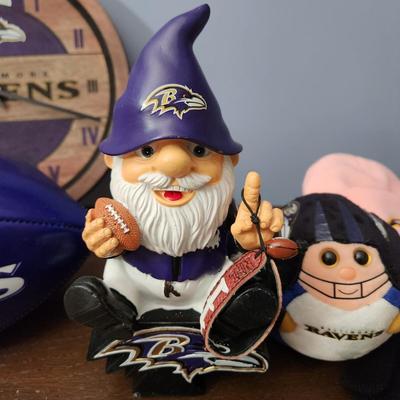 Baltimore Ravens Memorabilia Clock ,Garden Gnome Hat Gloves