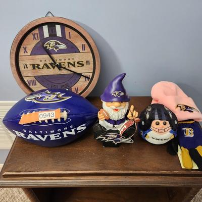 Baltimore Ravens Memorabilia Clock ,Garden Gnome Hat Gloves