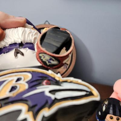 Baltimore Ravens Memorabilia Clock ,Garden Gnome Hat Gloves