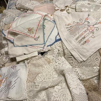 Large group of doilies