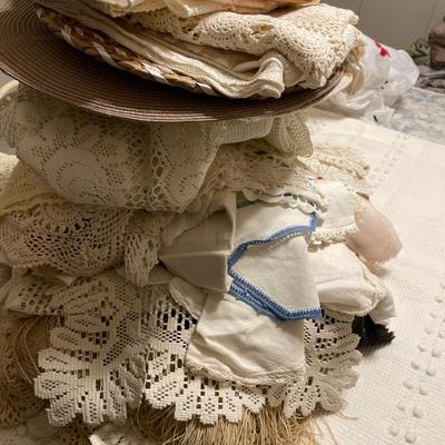 Large group of doilies