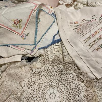 Large group of doilies