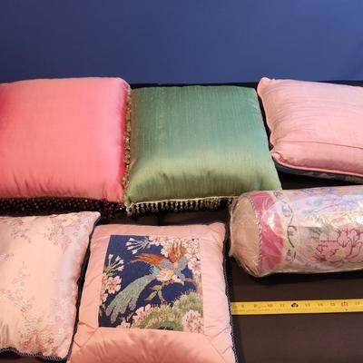 Lot of 6 Handmade Needlepoint Pillows