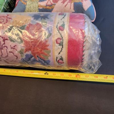 Lot of 6 Handmade Needlepoint Pillows