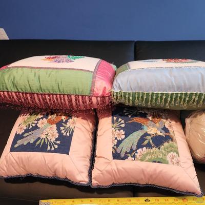 Lot of 6 Handmade Needlepoint Pillows