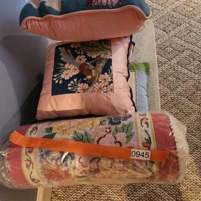Lot of 6 Handmade Needlepoint Pillows