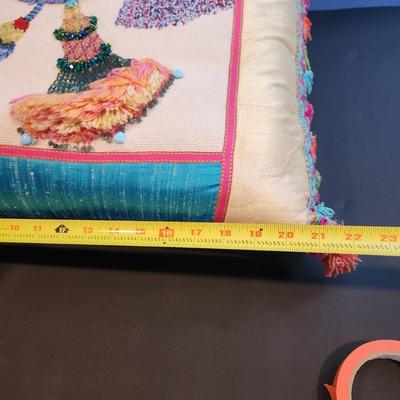 Lot of 3 Handmade Needlepoint Pillow