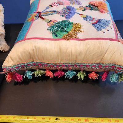 Lot of 3 Handmade Needlepoint Pillow
