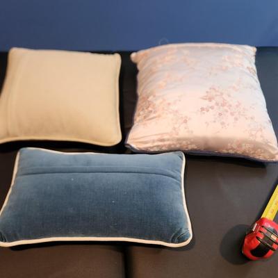 lot of 3 Handmade Needlepoint Pillows
