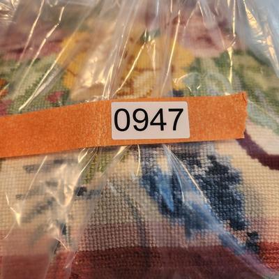 lot of 3 Handmade Needlepoint Pillows