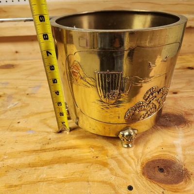 Heavy Metal Ornate Footed Planter