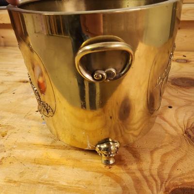Heavy Metal Ornate Footed Planter