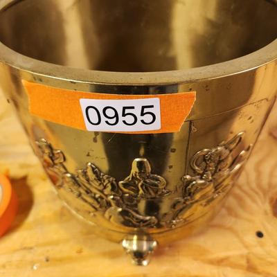 Heavy Metal Ornate Footed Planter