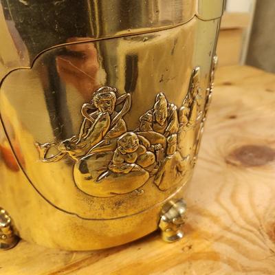Heavy Metal Ornate Footed Planter