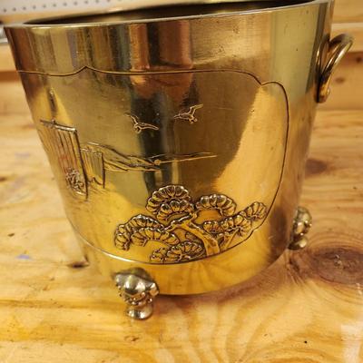 Heavy Metal Ornate Footed Planter