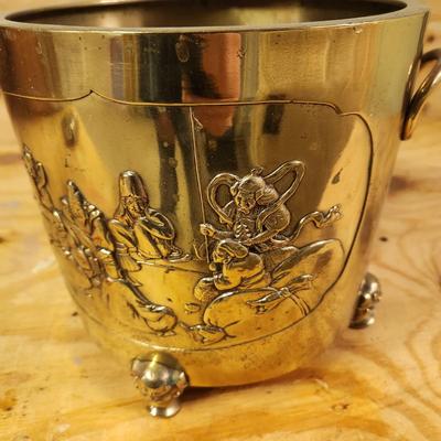 Heavy Metal Ornate Footed Planter